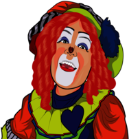 Clown with Long Hair