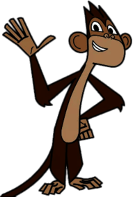 Fishtronaut Character Zeek the Monkey Waving