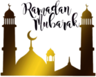 Ramadan Mubarak Golden Mosque