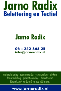 Jarno Radix Belettering en Textiel