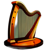 Low poly harp app icon