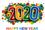 Happy New Year 2020 Confetti