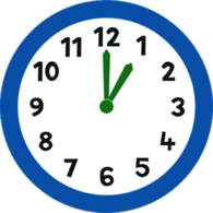 One O'clock Blue Clock