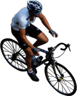 Cyclist Top View