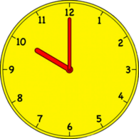 Ten O'clock Yellow Clock