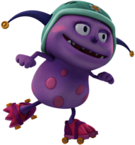 Estelle Hugglemonster on Rollers