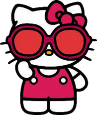 Hello Kitty Wearing Big Sunglasses