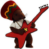 Rastamouse Holding Guitar