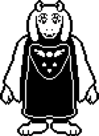 Undertale Toriel black and white