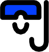 Scuba Diving Mask With Snorkel Icon