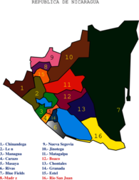mapa de nicaragua
