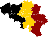 Belgium Flag Map