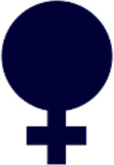 Full Blue Female Symbol