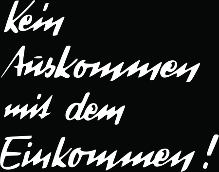 Kein Auskommen Mit Dem Einkommen