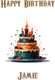 Happy Birthday Jamie, Personal Custom Message