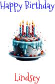 Happy Birthday Lindsey Custom Message