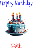 Happy Birthday Faith Custom Message