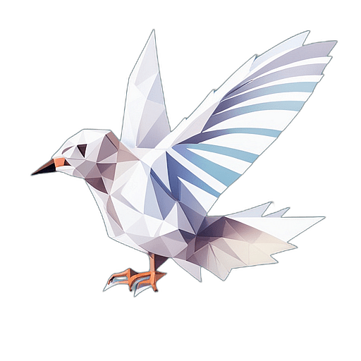 Minimalistic Design Of A Dove With A Single Olive Leaf., In The Style Of A Cartoon Animation Character - Full Body, Single View, No Shadow