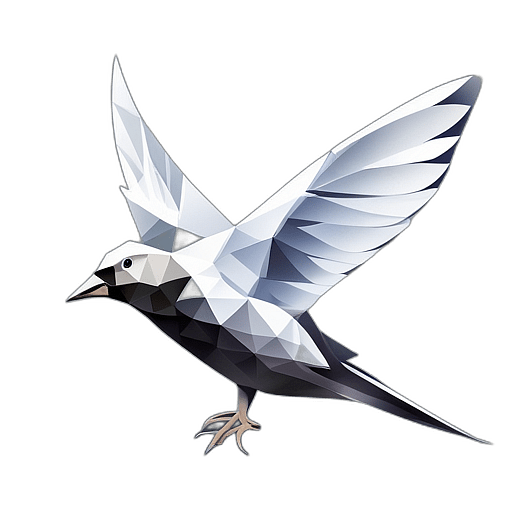 Black And White Dove, Stark Contrast, With A Detailed Olive Branch., In The Style Of A Cartoon Animation Character - Full Body, Single View, No Shadow