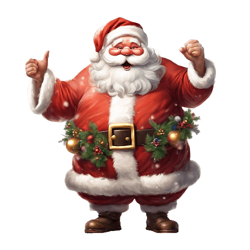 Chubby and Cheerful Santa Claus