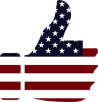 Thumb Up American Flag