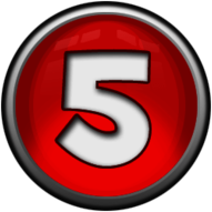 White Number 5 In Red Circle