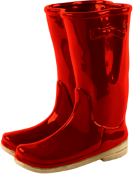 Red Plastic Boots