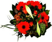 Orange and Green Birthday Bouquet