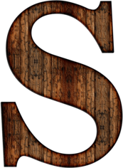 Wooden Capital Letter S