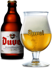 Duvel Bottle With Glass