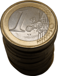 Stack Of Euro Coins