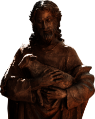 Good Shepherd Holding Sheep