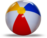 Beach Ball White Red Blue