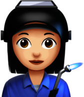Female Factory Worker Apple Emoji
