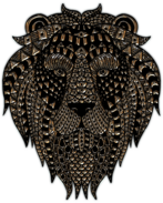 Lion Head Plastic Art