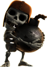 Clash Of Clans Skeleton Holding Bomb