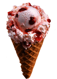 Strawberry Horn Ice Cream
