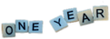 One Year Scrabble Letters