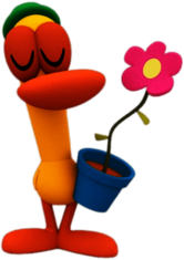 Pato Holding Flower Pot