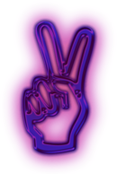 Neon Hand Sign