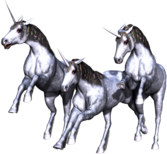 Unicorn Trio Full White