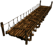 Wooden Bridge With Rope
