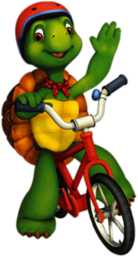 Franklin on His Bicycle