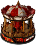 Red and White Merry Go Round
