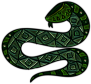 Green Snake Plastic Art