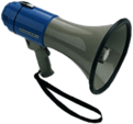 Blue and White Megaphone