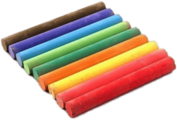 Neatly Laid Out Coloured Chalk