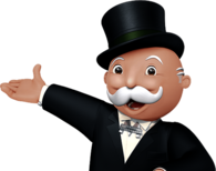 Mr Monopoly Banker Close Up