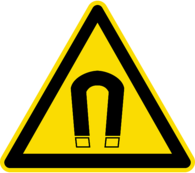 Strong Magnetic Field Hazard Warning Sign