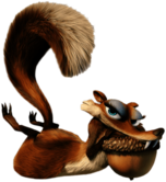 Ice Age character Scratte with acorn